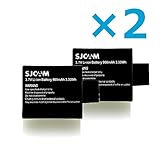 [SJCAM 正規品] SJCAM SJ4000/SJ5000/M10/SJ5000 Plus対応 バッテリーパック 3.7V/900mAh　[アクセサリー収納袋・保証書付属・国内動作検査済] バッテリー2個セット