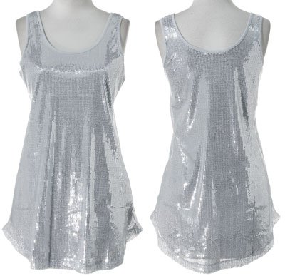 ROMEO & JULIET COUTURE Sequined Mesh Tank Mini Dress