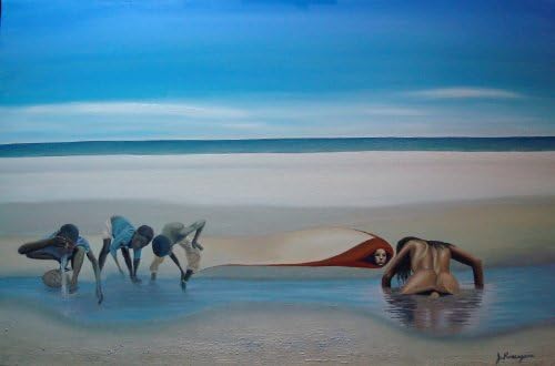 Reproduction of Original Oil Painting on Canvas ' Her Secret ' 24x36