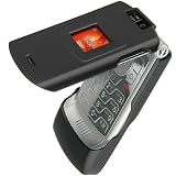 PCMICROSTORE Brand AT&T Cingular Motorola MOTORAZR Razr V3xx Snap-On Black Rubberized Texture Crystal Case Cover with Removable Belt Clip