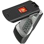 AT&T Cingular Motorola MOTORAZR Razr V3xx Snap-On Black Rubberized Texture Crystal Case Cover with Removable Belt Clip