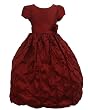 Red Flower Patterned Long Dress Rose Corsage Tide Waist Strap