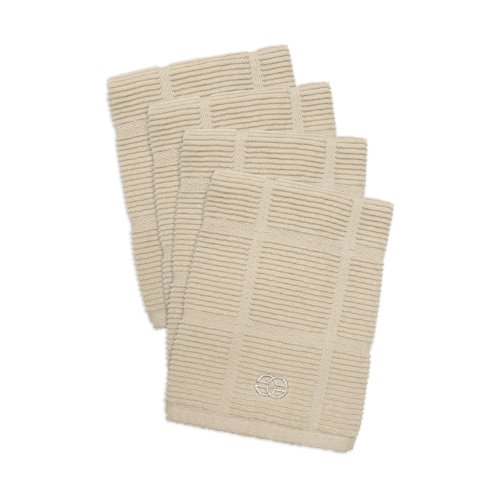 Calphalon Textiles 4-Piece Solid Dish Cloth Set, Pecan