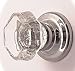 Finest OLD TOWN 24% Lead Crystal Glass Ice Clear Knob Pulls with matching rosette. Image