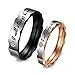 Men,Women's Stainless Steel Ring Band CZ Black Silver Gold Valentine Wedding Engagement Promise