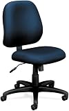 Basyx VL625VC90 VL625 Series Mid-Back Task Chair with Navy Fabric Upholstery