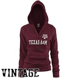 Texas A&M Aggies Ladies Maroon Rugby Vintage Hoody Sweatshirt