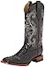 Ferrini Italia Mens Stampede Crocodile Embroidered Square Toe Casual Boots Mid Calf - Black