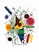 The Singing Fish by Joan Miro. PLAQUE MOUNTED. 18.96 inches width by 24.70 inches height. Highest Quality Art Poster Print