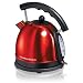Hamilton Beach 7-1/5-Cup Stainless Steel Electric Kettle, Red