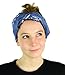 Mato & Hash Large Bandanas 27 x 27 | Versatile Biker Rags | Classic Paisley Bandana Pattern - 2PK Blue Jean CA4200
