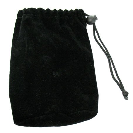 Motorola OEM Multipurpose Black Velvet Pouch with Drawstring for storing Car Charger, Travel Charger, Bluetooth Speaker, Calculators, PDAs and Car Kits