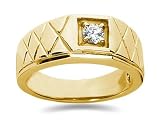 0.25 CTW Men's Diamond Ring in 14K Yellow Gold