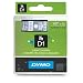 DYMO Labeling Tape, D1, Split Back, Adhesive, Easy Peel, 1/2"x23', White Print on Clear Tape
