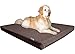 Dogbed4less Luxury Extra Large Orthopedic Memory Foam Dog Bed for Large Dogs with Durable Waterproof Internal Case, Removable Washable Denim Cover and Extra Bonus Pet Bed Cover, XL 40X35X4, Brown