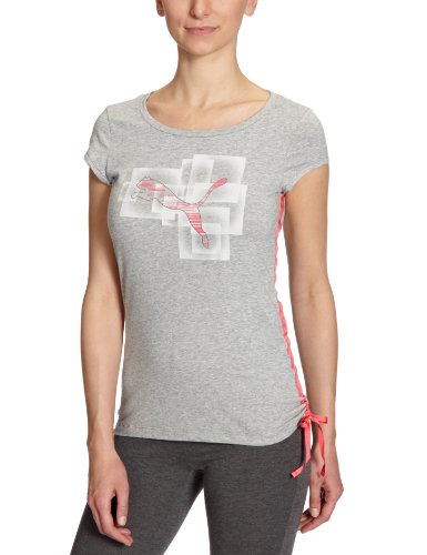 PUMA Damen T-Shirt Move Graphic, athletic gray heather, L, 507687 01 Preisvergleich