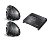 2 KENWOOD KFC-W3012 (12 inch 1200 Watt Subwoofers) & KENWOOD KAC-8105D (Mono Channel Amplifier) PACKAGE DEAL
