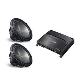 2 KENWOOD KFC-W3012 (12 inch 1200 Watt Subwoofers) & KENWOOD KAC-8104D (Mono Channel Amplifier) PACKAGE DEAL