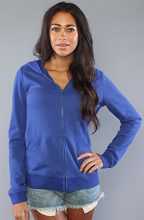 RVCA The RVCA Fleece Colors Hoody in Dark Cobalt hood ,Sweatshirts for Women