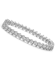 4 ct. tw. S-Link White Gold Diamond Tennis Bracelet
