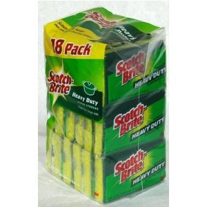 Scotch-Brite 3M Heavy Duty Scrub Sponges - 18-Count