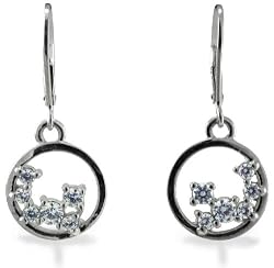 Sterling Silver 0.54 CTW Cobblestone CZ Earrings
