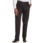 Haggar Men's Work To Weekend Expandable Waist Pleated Twill Pant