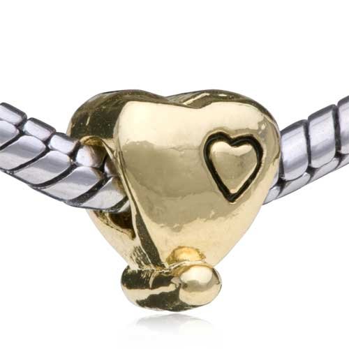 Pandora Style Bead Simplicity Classic Heart European Charm Bead Fits Pandora Bracelet