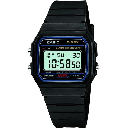 Casio  F-91W-1XY  Mens Resin Digital Watch