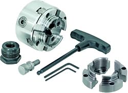SUPERNOVA 2 CHUCK W/2" JAWS, WOODWORM SCREW, AND INSERT & 45MM SPIGOT JAW SET