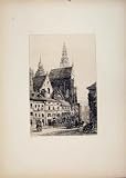 Cathedral Notre Dame Antwerp Belgium Etching C1877