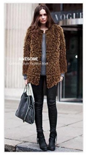 フェイクファー ボアジップアップジャケット/コート