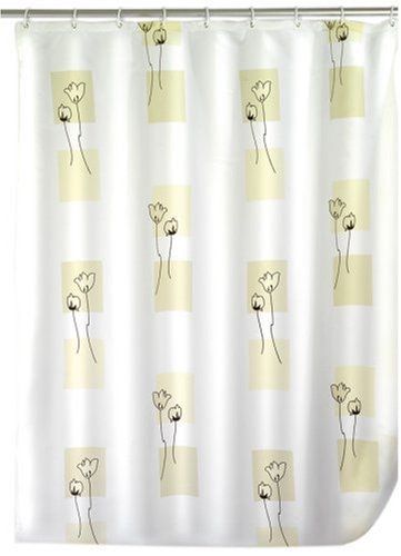 WENKO 19166100 Duschvorhang Tulip - hochwertiges Textilgewebe, 120 x 200 cm Preisvergleich