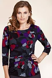 Per Una 34 Sleeve Wild Orchid Print Top