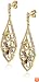 18k Gold Overlay Sterling Silver Multi-Gemstone Dangle Earrings