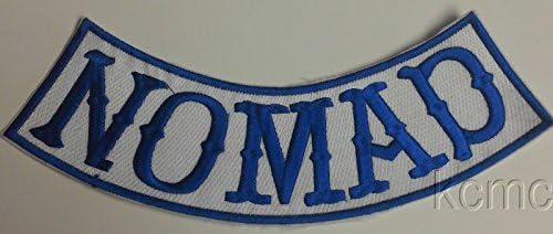 Blue Nomad Patch Outlaw Biker Club Group MC Back Patches Bottom Rocker New 9"