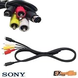 Ex-Pro - Sony VMC-15FS AV 1.5m Audio Video Cable Lead for DCR-HC30E, DCR-HC32E, DCR-HC35E