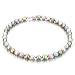 Sterling Silver 10-11mm Baroque Multi Color Grey, Lavender, and Green Freshwater Cultured Pearl Necklace AA+ Quality, 18 Inch