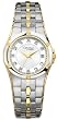 Caravelle by Bulova 45P100 Ladies Two Tone Stainless Steel Silver Dial Watch