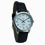 Timex Indiglo Watch Mens Chrome with Leather Band