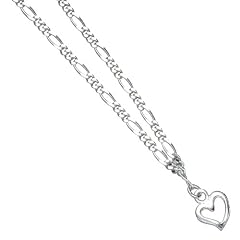 JOG Fu�kettchen mit Herz Anh�nger, 925 Sterlingsilber , ca. 25 cm lang , Federringverschluss