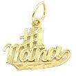 #1 Nana Charm Diamond-Cut 14k Gold 12mm