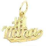 #1 Nana Charm Diamond-Cut 14k Gold 12mm