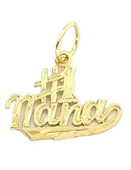 #1 Nana Charm Diamond-Cut 14k Gold 12mm