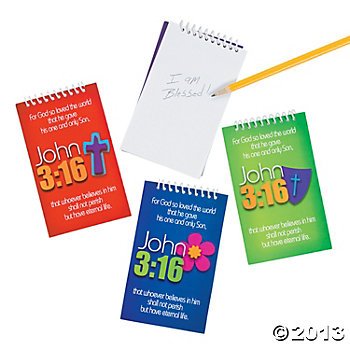John 3:16 Spiral Notepads (12 Pack)