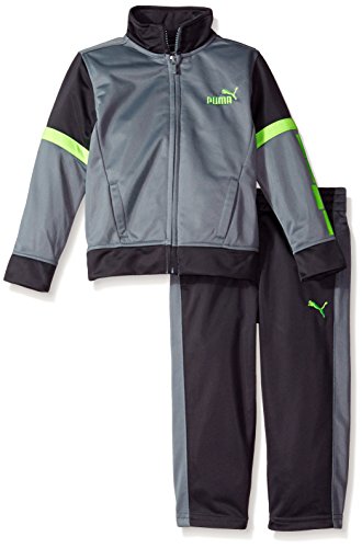 PUMA Boys' Tricot Jacket and Pant Set,Gray,4T