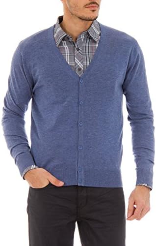 Cashmere Company CARDIGAN AZ Light Blue Cashmere Blend Cardigan Sweater,EU=48/S