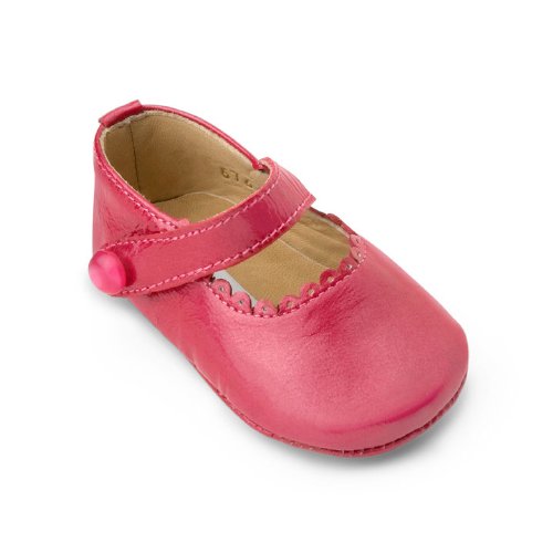 <br />Elephantito Mary Jane Crib Shoe - Orchid Patent US 3