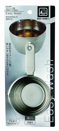 パール金属 Easy Wash ステンレス製 計量カップ 200ml C-8676