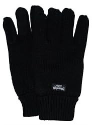 Ear Mitts Great Gloves!TM Black KNIT Gloves with ThinsulateTM Insulation